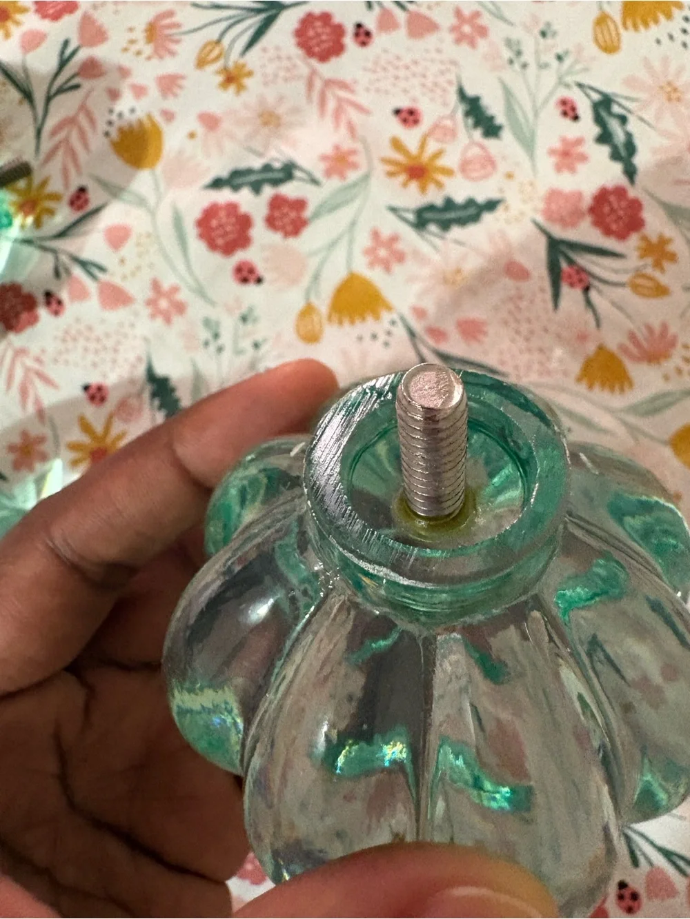 PBTeen Teal Curtain Rod finials 3 included flaws 🩵🩵🩵